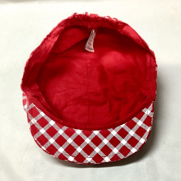 JuDanzy Baby & Toddler Plaid Red Checked Drivers Cabbie Cap - Picture 4 of 6